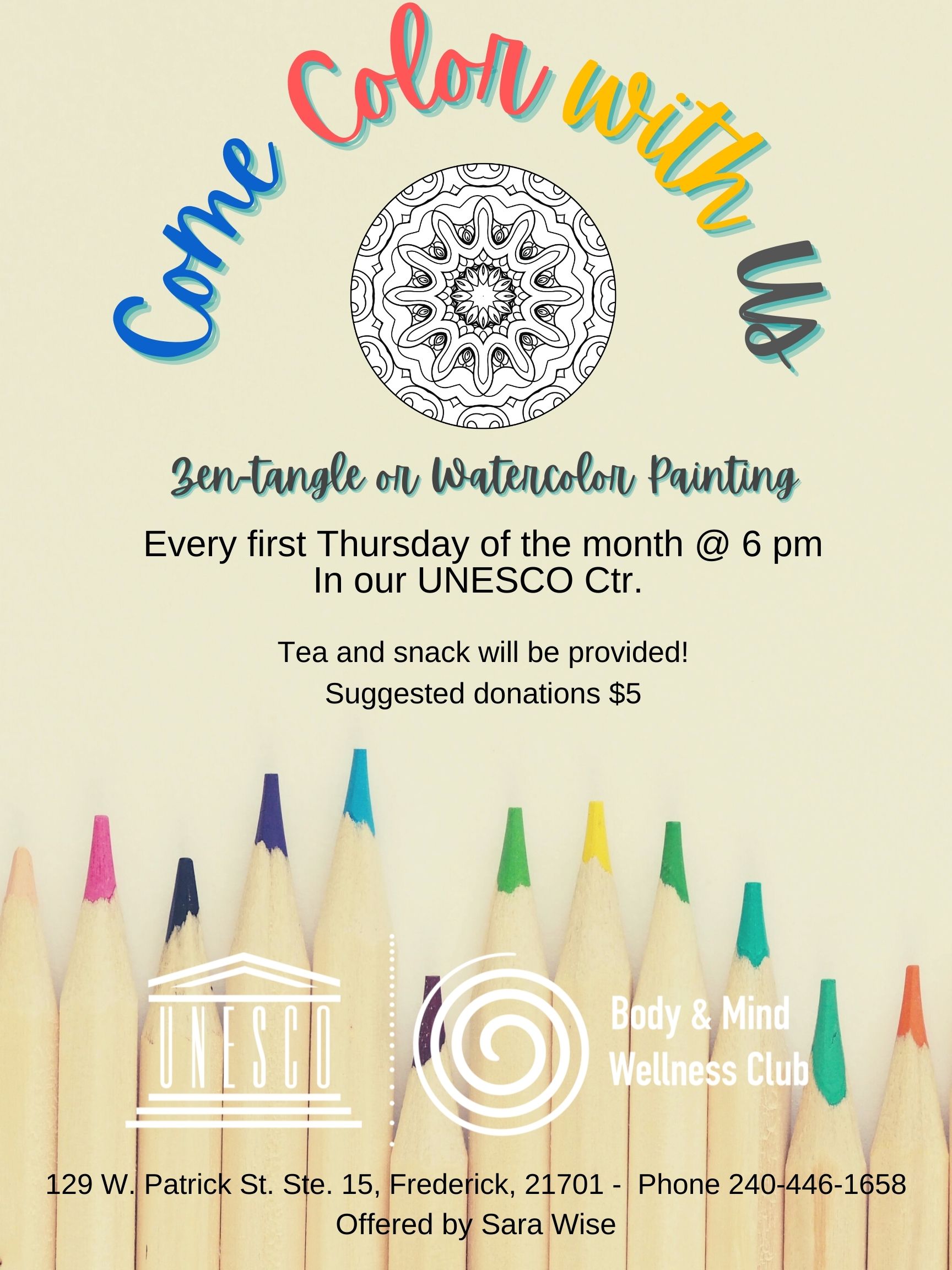 Come Color Come Color With Us – UNESCO Body & Mind Wellness Club